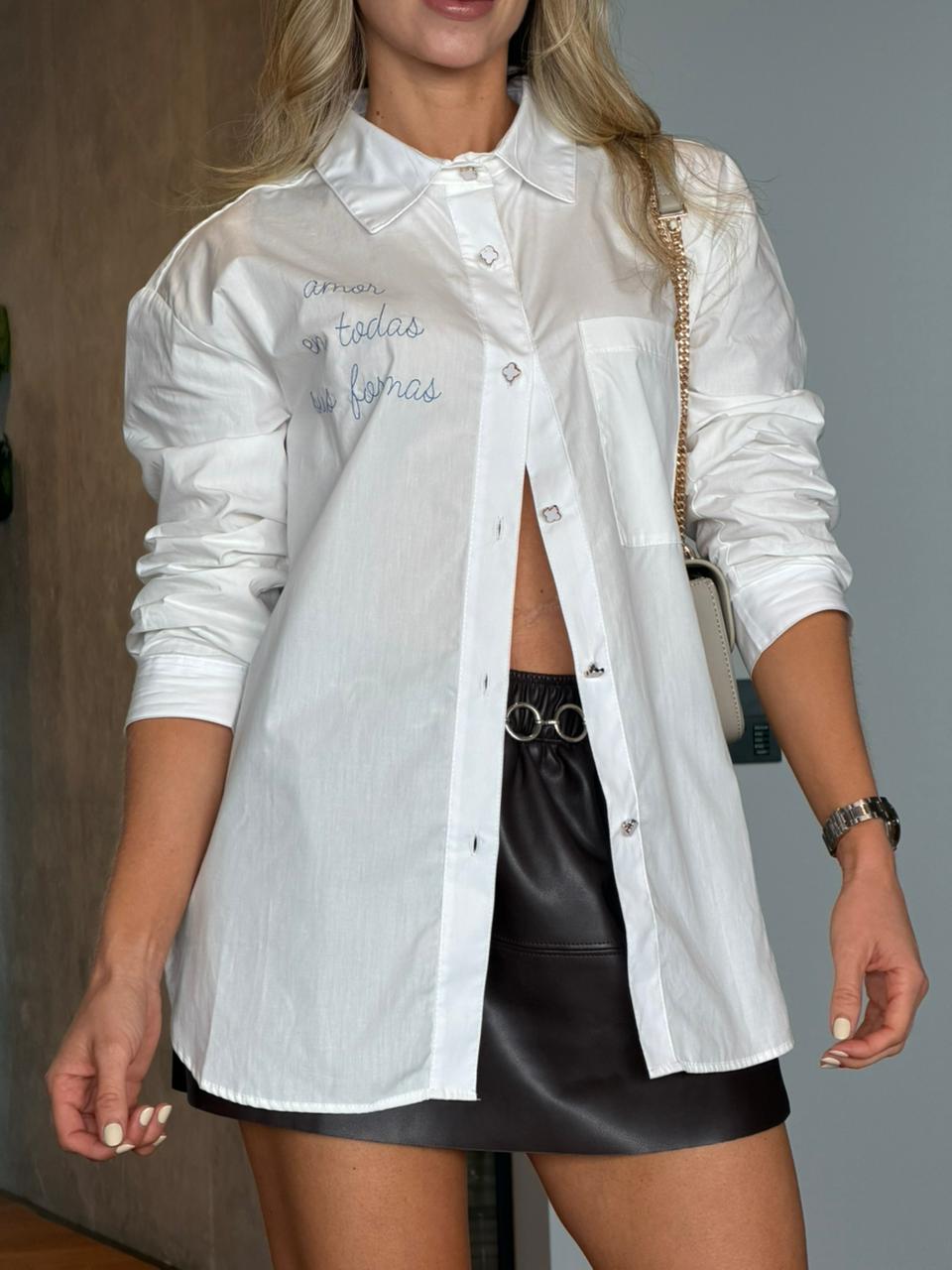 Camisa Florecer Blanco