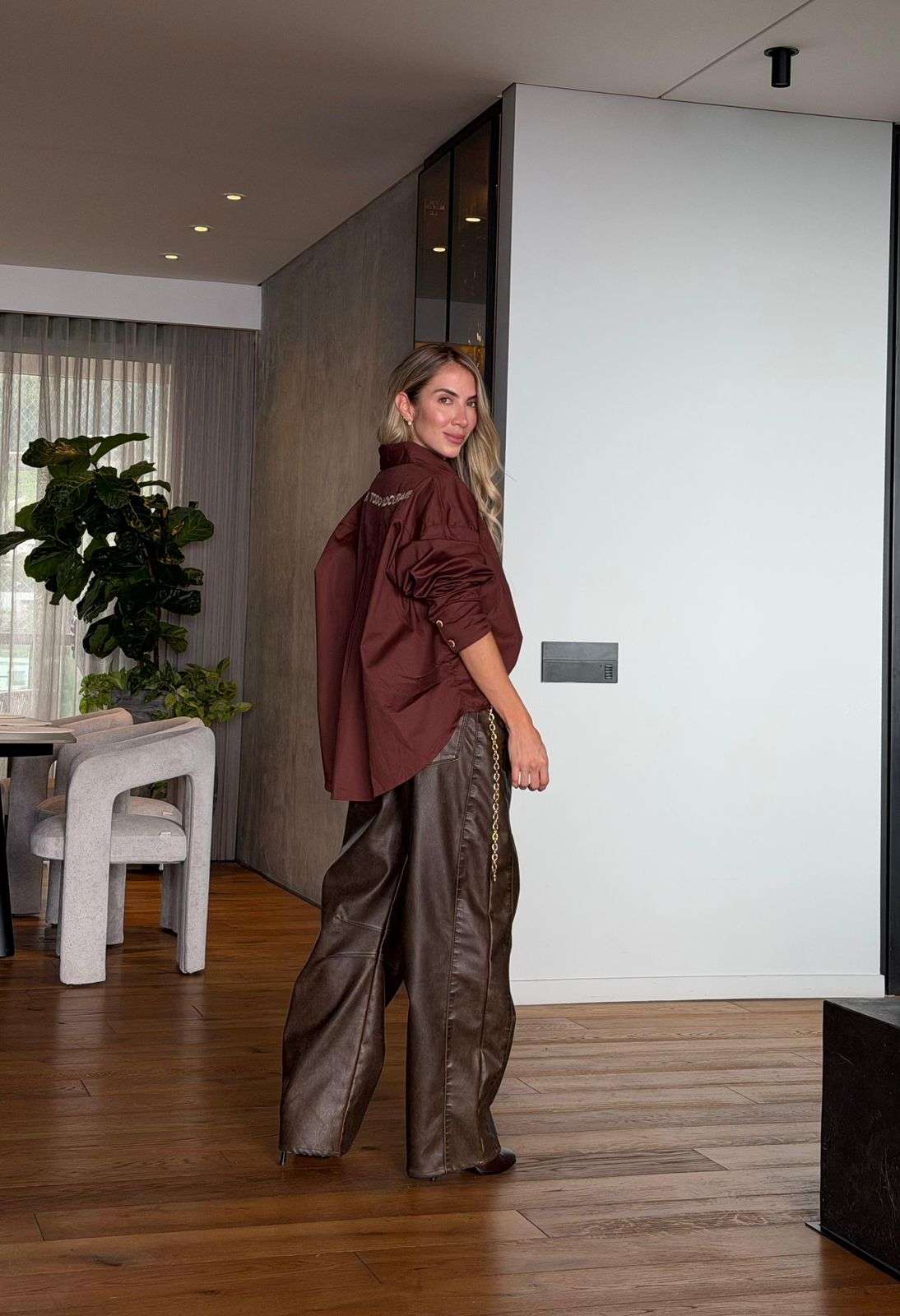 Camisa Gabriela Cafe