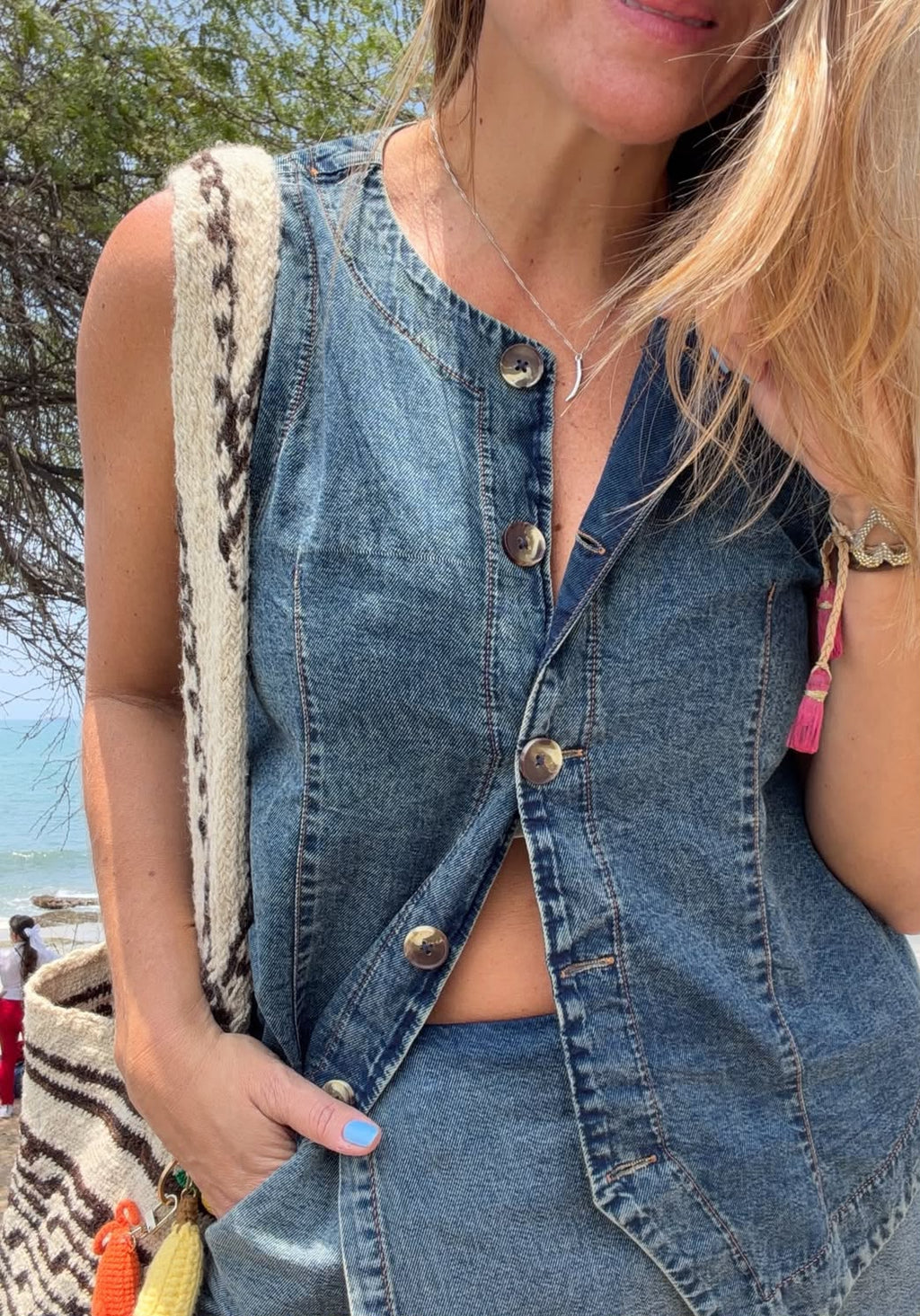 Chaleco Denim Azul