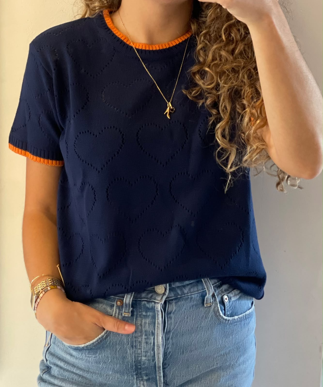 Camisa Cozy Corazon Azul