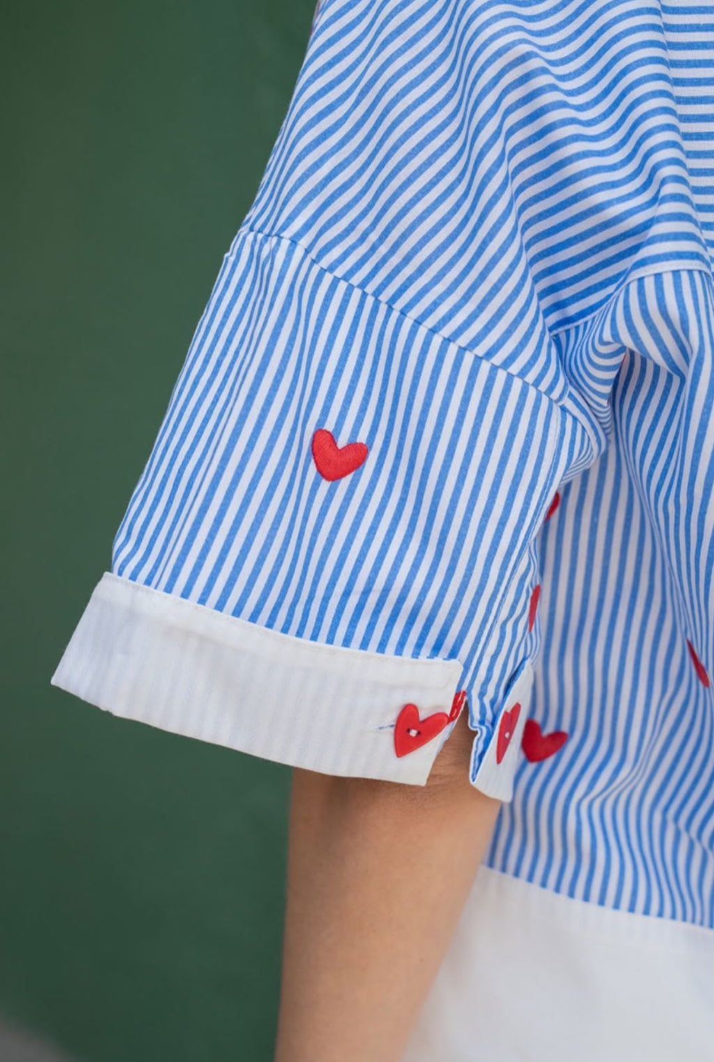 Camisa Manga Corta Rayas Azules