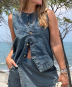 Chaleco Denim Azul