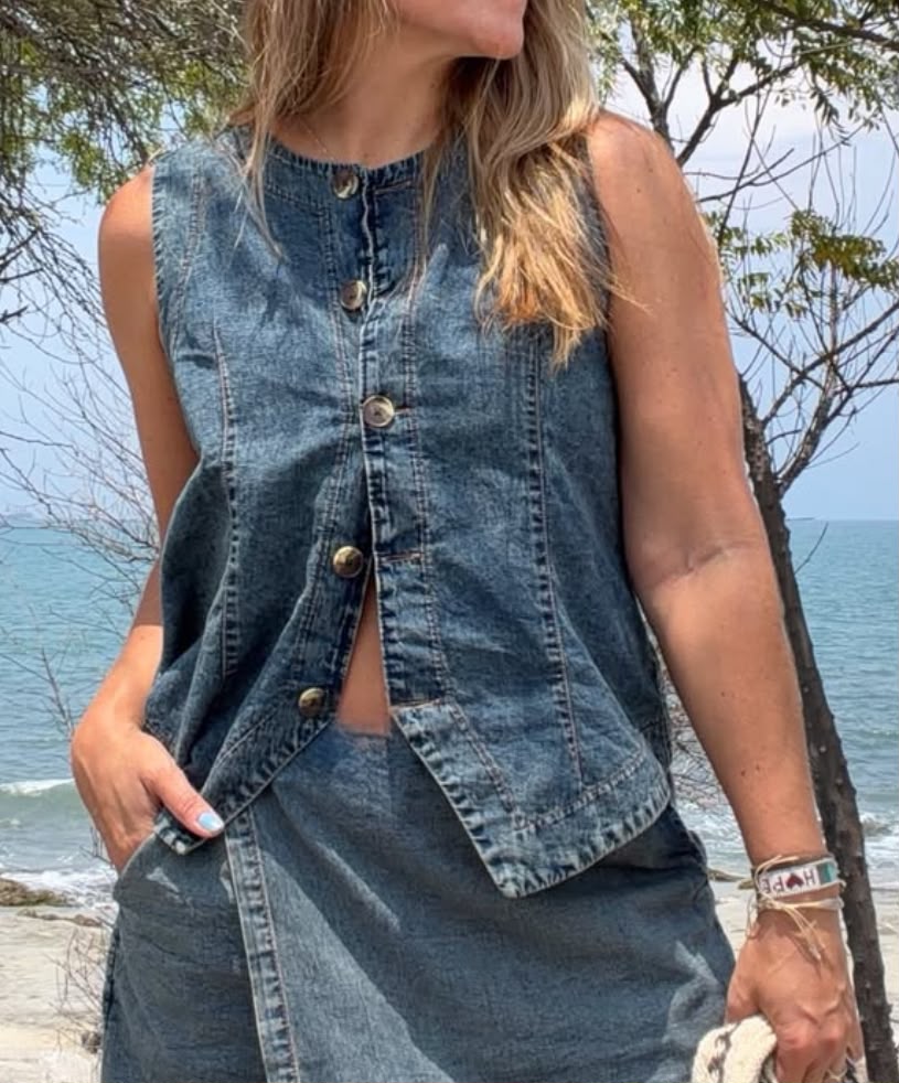 Chaleco Denim Azul