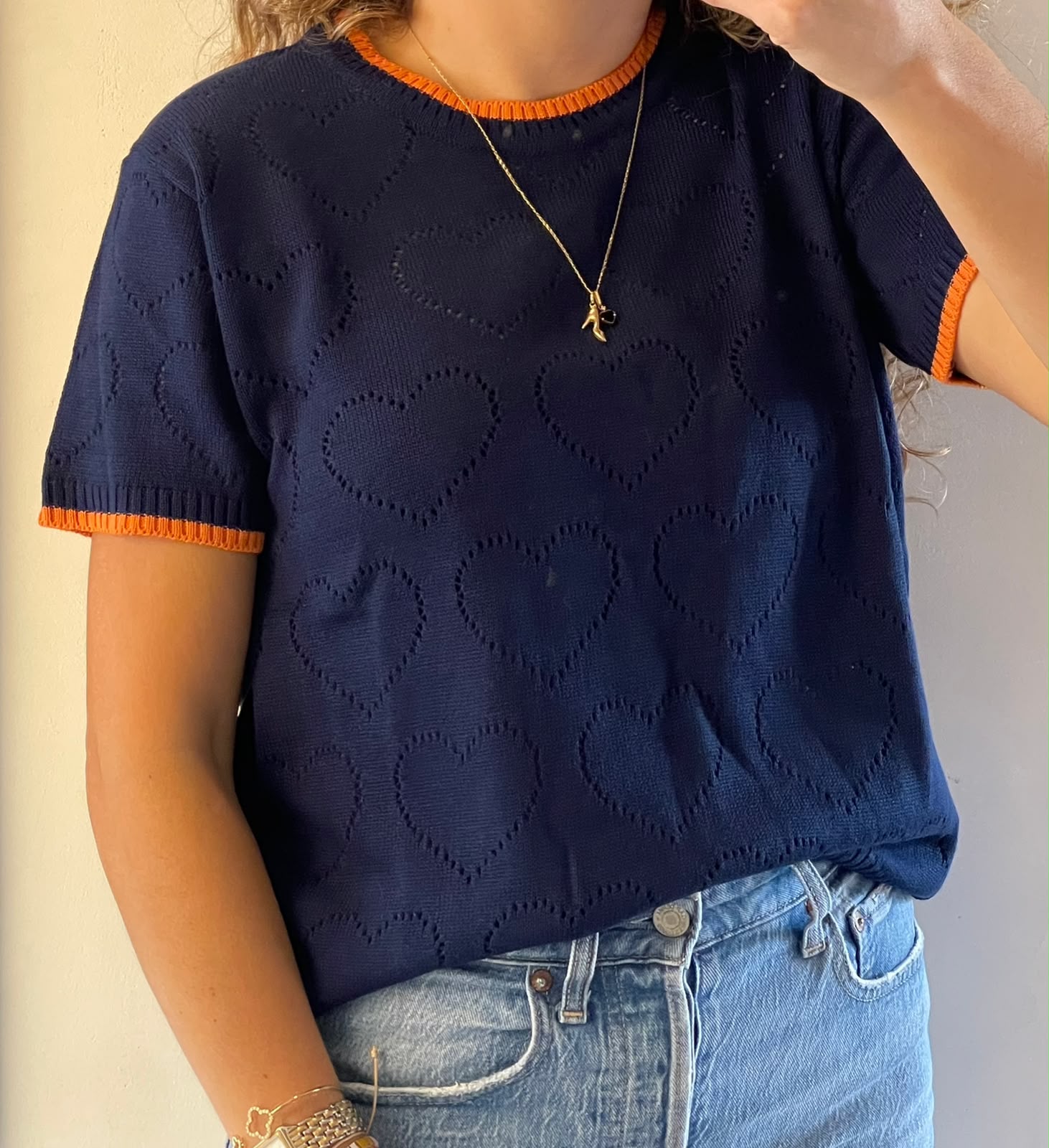 Camisa Cozy Corazon Azul