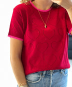 Camisa Cozy Corazon Rojo