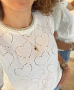 Camisa Cozy Corazon Crema